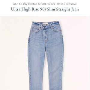 Abercrombie & Fitch ultra high rise 90’s Slim Straight jean (Curvy)